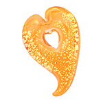 Grace Lampwork Whispering Peach Heart Focal 27x38-41mm