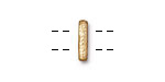 TierraCast Gold (plated) Distressed 2-Hole Bar 3x13mm