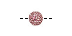 Light Rose Pave Round 10mm