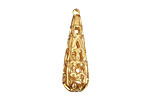 Brass Filigree Teardrop 8x28mm