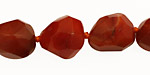 Carnelian (natural) Faceted Nugget 13-21x10-14mm