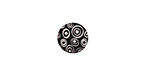 Lillypilly Black Groovy Circles Anodized Aluminum Disc 11mm, 22 gauge