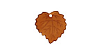 Matte Smoky Topaz Lucite Ivy Leaf 16mm