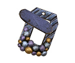Poison Tree Polymer Clay Blue Confetti Toggle Clasp 25x20mm, 21mm bar