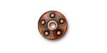 TierraCast Antique Copper (plated) Large Hole Rivet Bead Cap 4x14mm