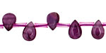 Amethyst Flat Pear Briolette 7x10mm