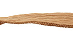 Balsa Wood w/ Dark Brown Edges Hand Dyed 100% Silk Ribbon 1/2"
