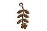 Vintaj Natural Brass Floret Charm 28x13mm