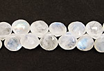 Moonstone (rainbow) Faceted Flat Teardrop 8-10mm