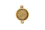 Nunn Design Antique Gold (plated) Mini Circle Frame Link 20x15mm