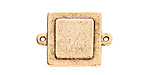 Nunn Design Antique Gold (plated) Raised Tag Mini Square Connector 25x18mm