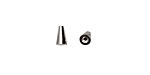 Memory Wire Silver (plated) Cone Endcap 6.4x4mm