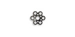 Vintaj Arte Metal 6 Petal Pierced Bead Cap 2x10mm