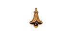 TierraCast Antique Gold (plated) Bell Flower Charm 9x14mm