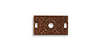 Vintaj Natural Brass Etruscan Rectangle Connector 17x10mm