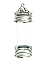 Nunn Design Antique Silver (plated) Glass Keepsake Pendant 59x20mm