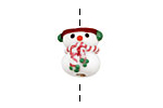 Grace Lampwork Snowman Focal 15mm