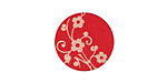 Lillypilly Red Floral Vine Anodized Aluminum Disc 19mm, 24 gauge