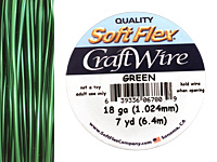 Soft Flex Green Craft Wire 18 gauge, 7 yards