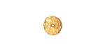 TierraCast Gold (plated) Hammered Bead Cap 2x9mm