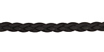 Black Flat Braided Leather Cord 5mm