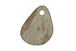 Green/Blue Beach Stone Charm 11-18x13-23mm