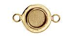 Brass Lipped Circle Bezel Link 18mm