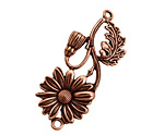 Ezel Findings Antique Copper Mums Link 41x18mm
