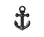 TierraCast Gunmetal Anchor Pendant 18x28mm