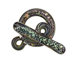 Grace Lampwork Planetarium Toggle Clasp 25-26x31-31mm, 39-40mm