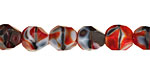 Czech Glass Burning Coals Faceted Nugget 10x8mm