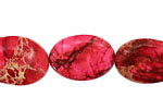 Ruby Impression Jasper Flat Oval 20x15mm
