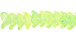 Czech Glass Neon Green 3 Petal Bellflower 9x11mm