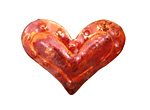 Patricia Healey Copper Dot Edged Puff Heart Pendant 32x23mm