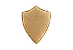 Nunn Design Antique Gold (plated) Crest Shield Tag 18x23mm