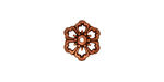 TierraCast Antique Copper (plated) Open Poppy Bead Cap 5x11mm