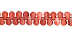 Czech Glass Strawberry Shake Teardrop 4x6mm