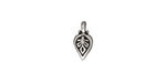 TierraCast Antique Silver (plated) Palmette Drop 6x12mm