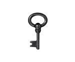 TierraCast Gunmetal Oval Key Charm 12x23mm
