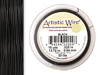 Artistic Wire Black 22 gauge, 15 yards