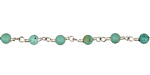 Turquoise Round Silver (plated) Bead Chain