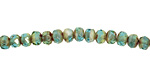 Czech Glass Sandy Shores Fire Polished Rondelle 4x5mm