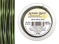 Artistic Wire Olive 18 gauge, 10 yards