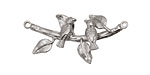 Ezel Findings Rhodium (plated) Birds on the Branch Link 35x18mm