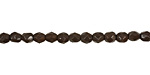 Czech Fire Polished Glass Coated Opaque Cocoa Round 4mm