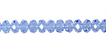 Light Sapphire Crystal Faceted Rondelle 6mm