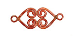 Patricia Healey Copper Double Spiral Heart Link 35x15mm