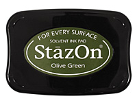 StazOn Olive Green Solvent Ink Pad
