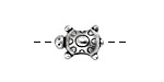 Pewter Turtle (Large Hole) 10x15mm