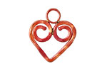 Patricia Healey Copper Spiral Heart 23x27mm